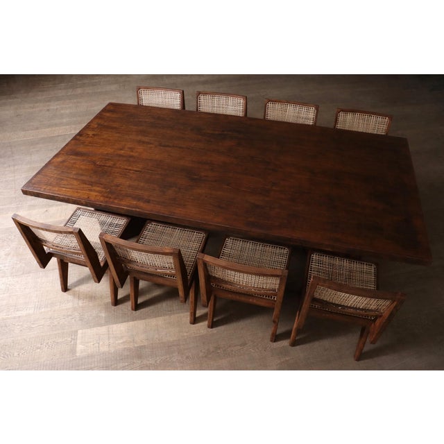Office Cane Chairs from Pierre Jeanneret, India, 1950s, Set of 8 For Sale - Image 17 of 18
