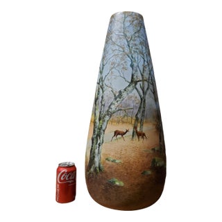 Early 20th Century Monumental Ceramic Vase by Narbon D Honore, Delphin Massier For Sale