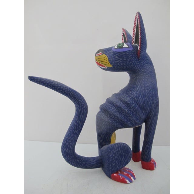 Oaxacan Alebrije Turning Fox Dog Wood Carving Mexico Folk Art Figure Sculpture For Sale In Portland, OR - Image 6 of 7