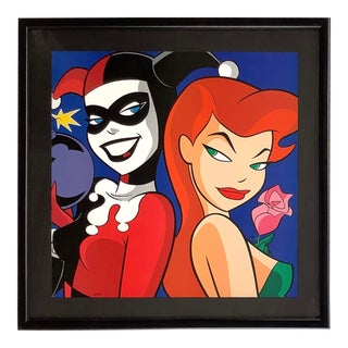1998 Limited Edition Harley Quinn & Poison Ivy Lithograph W/Certificate of Authenticity For Sale