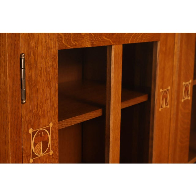 Stickley Harvey Ellis Mission Oak Inlay Bookcase For Sale - Image 18 of 18