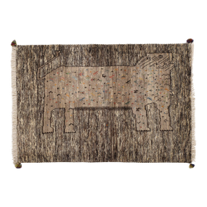 Vintage Hand-Knotted Persian Gabbeh Rug 2'9" X 4'0"