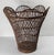 20th Century American Primitive Rustic Willow Woven Decorative Basket For Sale - Image 4 of 14