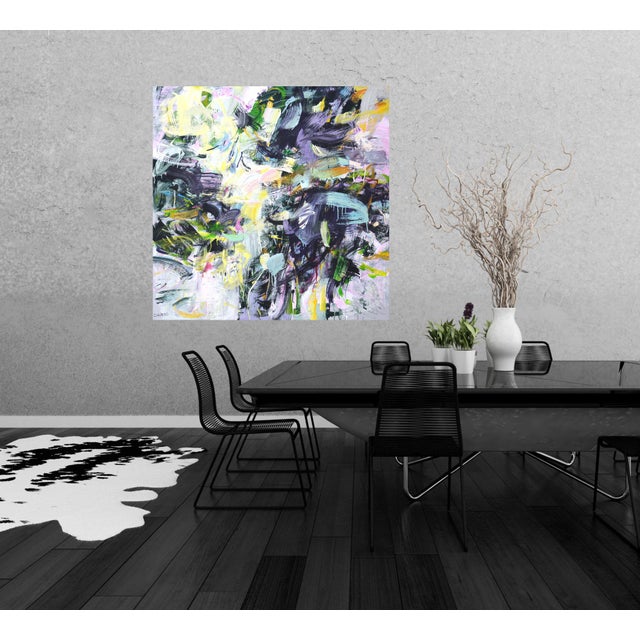 Textile Abstraction111.Modern Original Hand Painting. For Sale - Image 7 of 11