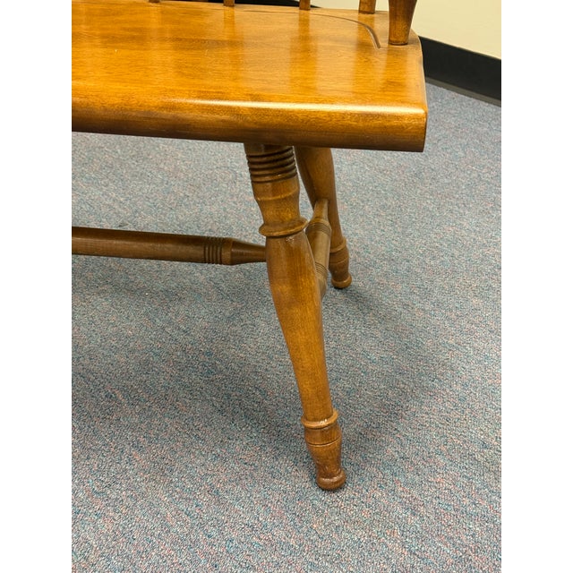 Mid 20th Century Rockport Maple Bench For Sale - Image 9 of 12