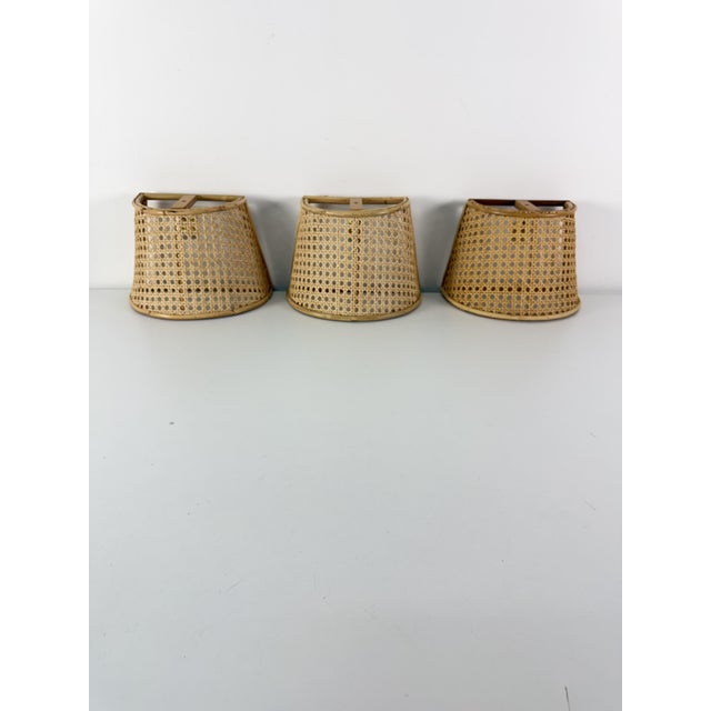 Mid-Century Modern Italian Rattan and Bamboo Wall Lamps, 1960s, Set of 3 For Sale - Image 15 of 15
