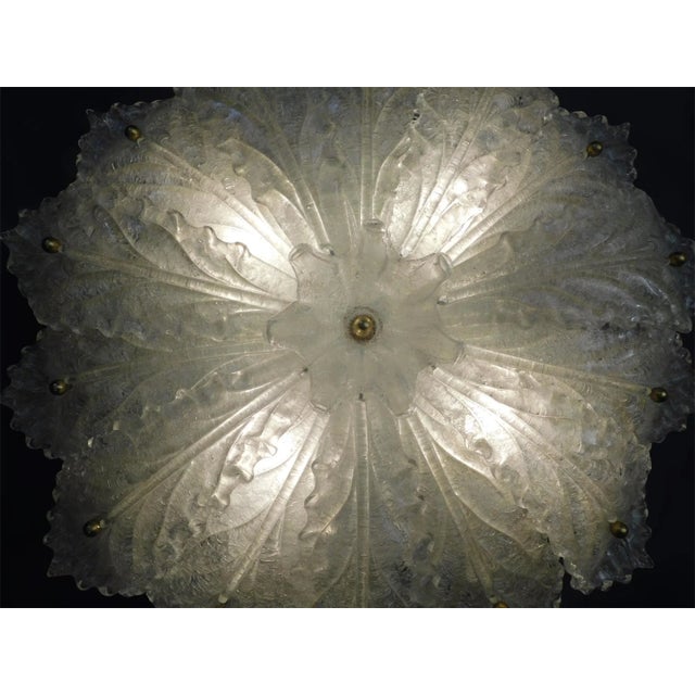 Transparent 1960s Clear Graniglia Murano Flush Mount For Sale - Image 8 of 8