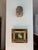 This charming and lovely original painting features a white rabbit sitting among bright red strawberries against a deep...