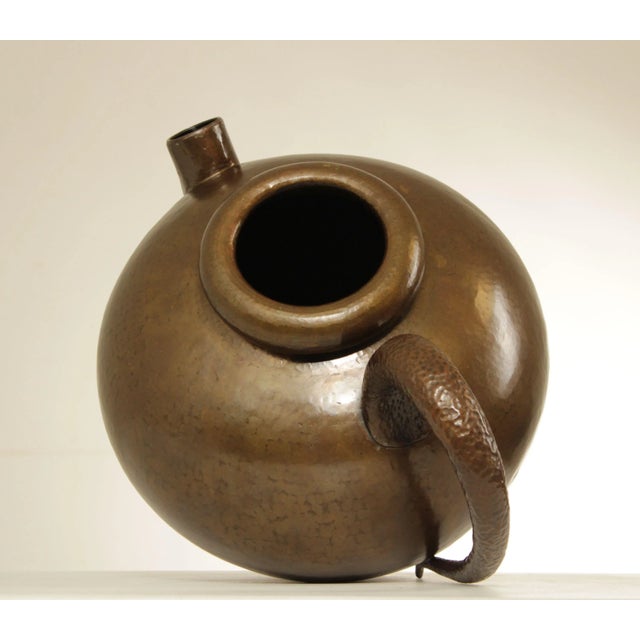 Egidio Casagrande Hand Hammered Copper Pitcher or Ewer For Sale In Philadelphia - Image 6 of 13