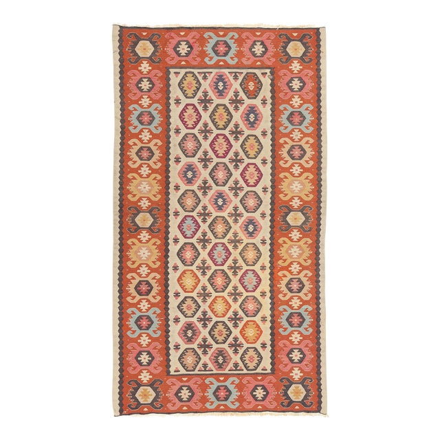 Vintage Turkish Kilim Rug - 02'09 X 04'11 For Sale