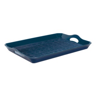 Abstract Geometric Print Tray 17"L For Sale