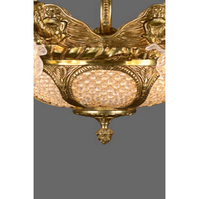Metal 1980 French Louis XVI Bronze Crystal Chandelier – 16 Lights For Sale - Image 7 of 15