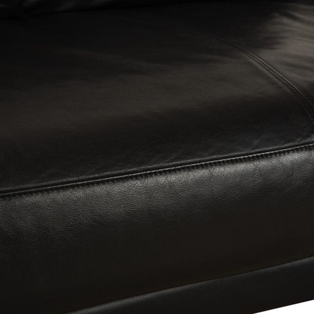 Modern Model 6600 2-Seater Sofa in Black Leather from Rolf Benz For Sale - Image 3 of 15