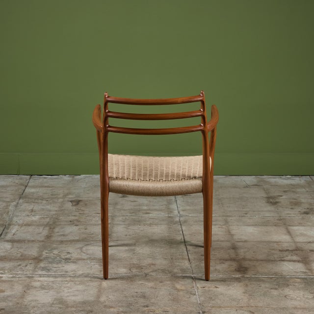 Brown Model 62 Teak Dining Armchair by n.o. Møller For Sale - Image 8 of 12