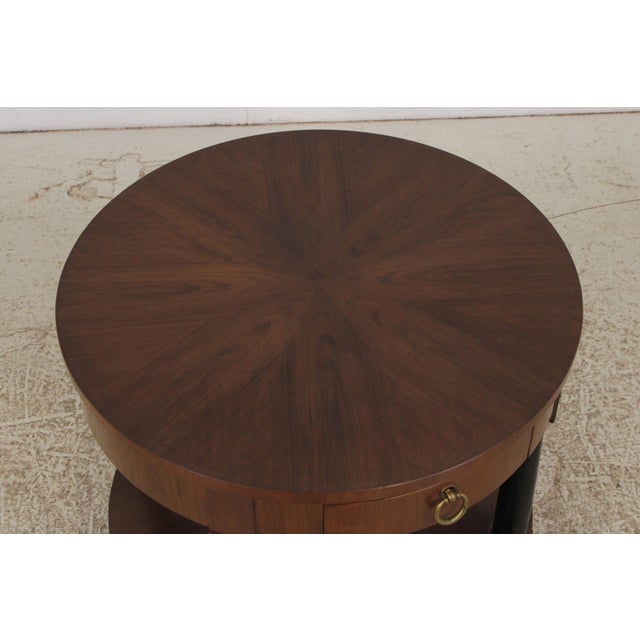 Brown Baker Walnut French Empire Style Lamp Table For Sale - Image 8 of 14