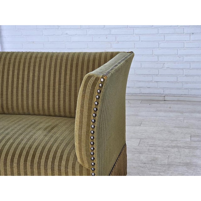 Danish 2-Seater Sofa in Green Velour, 1970s For Sale - Image 4 of 18