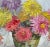 Impressionist Vintage Impressionist Impasto Dahlias in Vase Floral Still Life Acrylic Painting 17x13 For Sale - Image 3 of 6