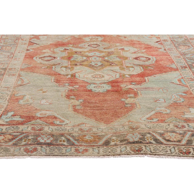 Vintage Turkish Oushak Rug, 04'07 X 09'06 For Sale - Image 4 of 10