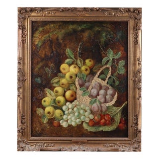 Vincent Clare, Still Life with Fruit, 19th Century, Oil Painting on Canvas For Sale