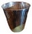 Vintage 90s Chrome Plated Fluted Metal Trash Bin Wastebasket For Sale