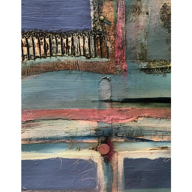 Cerulean 1984 Leslie Karpinski Body Painting and Collage For Sale - Image 8 of 12