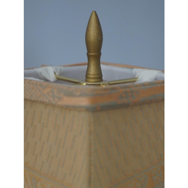 1990s Black & Gold Buffet Table Lamps W. Crystal Accents - a Pair For Sale - Image 4 of 15