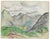 Grace Spongberg (American, 1906-1992) "Fortin - Mexican Landscape" oil pastel on paper, estate stamp on reverse. Grace...