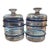 Pair of 19th Century Bakewell Glass Covered Jars For Sale