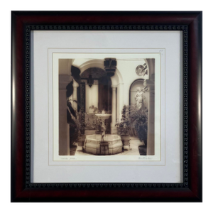 Alan Blaustein Sepia Photograph – Spanish Courtyard Scene, Cordoba, Spain