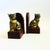Hollywood Regency Vintage Brass and Wood Cat Bookends - Set of 2 For Sale - Image 3 of 14