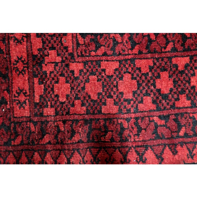 Textile 1920s, Antique Afghan Ersari Handmade Rug 4 X 6 For Sale - Image 7 of 14