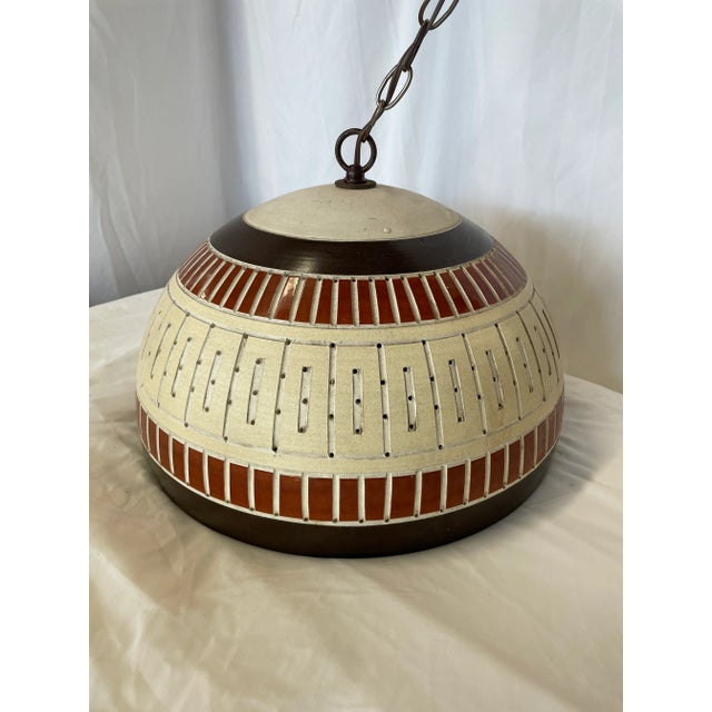 Ceramic Mid Century Beaumont Mood Half Dome Ceramic Light For Sale - Image 7 of 12