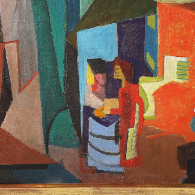 Art Deco Stage Set Oil on Canvas Painting Signed William Freed For Sale - Image 10 of 18