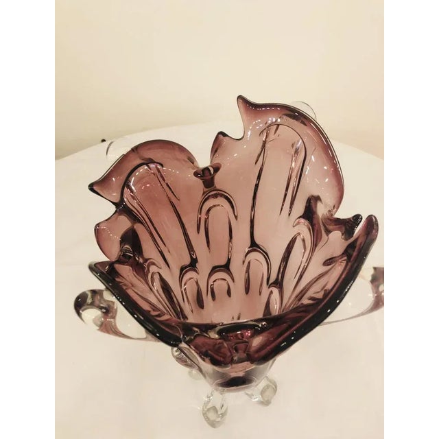 Mid-Century Modern Large Handmade Pointed Vase in Murano Glasss, 1960s For Sale - Image 3 of 7