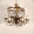 Gold Opulent Antique Italian Tole Palm Frond Chandelier ~ Pair Available For Sale - Image 8 of 12