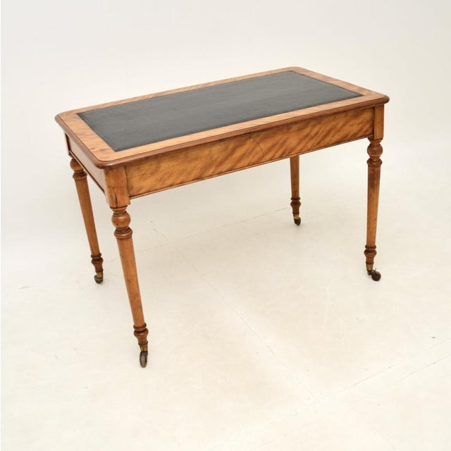 Mid 19th Century Victorian Satinwood Writing Desk, 1840s For Sale - Image 5 of 11