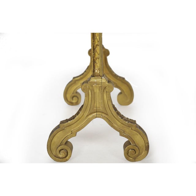 French Louis XVI Style Carved Giltwood Fire Screen C. 1900 For Sale - Image 12 of 17