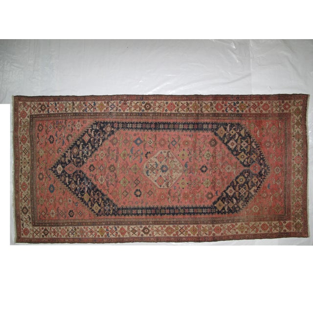 Peach Early 20th Century Antique Persian Malayer Rug - 6′6″ × 13′9″ For Sale - Image 8 of 8