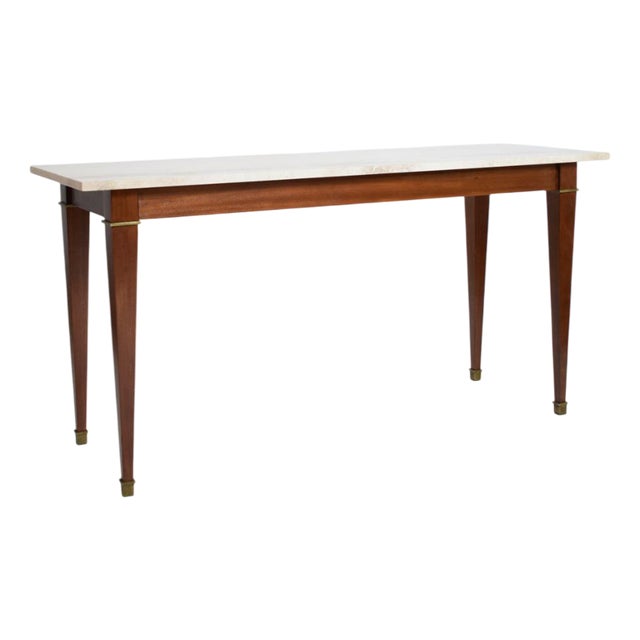 Neoclassical Mahogany Console Table, 1960s For Sale