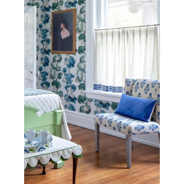 Contemporary Blue and White Accent Chairs For Sale - Image 3 of 3