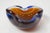 Orange, Blue and Clear Bubble Murano Glass Ashtray, 1960 For Sale - Image 13 of 15