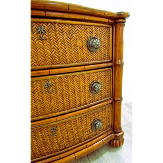 Wood Tommy Bahama Landis Hall Bamboo Commode Chest Lexington Home Brands LHB 513-621 For Sale - Image 7 of 18