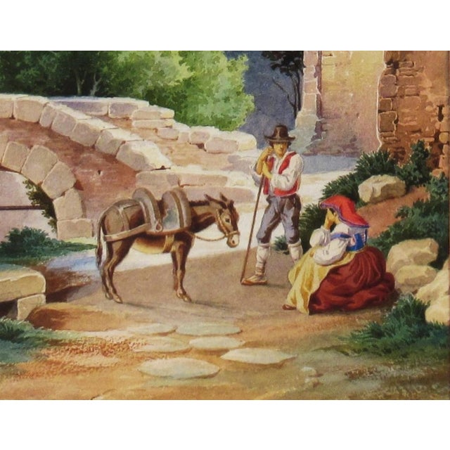 Paint Roberto Gigli, Italian Village Scene II, Circa 1880 For Sale - Image 7 of 11