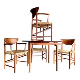 1950s Mid Century Danish Teak Dining Set Peter Hvidt and Orla Molgaard Nielsen for Soborg Mobelfabrik Attrb For Sale