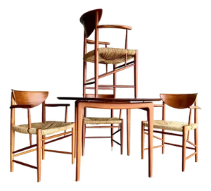 1950s Mid Century Danish Teak Dining Set Peter Hvidt and Orla Molgaard Nielsen for Soborg Mobelfabrik Attrb