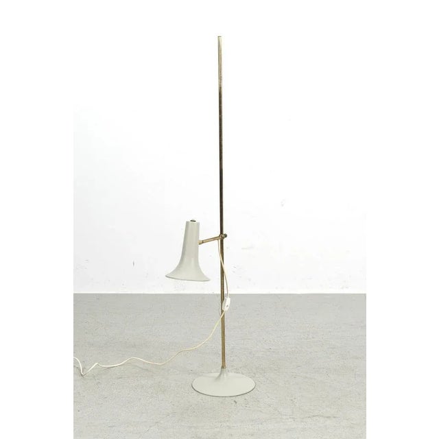 Metal Vintage Brass Floor Lamp For Sale - Image 7 of 8