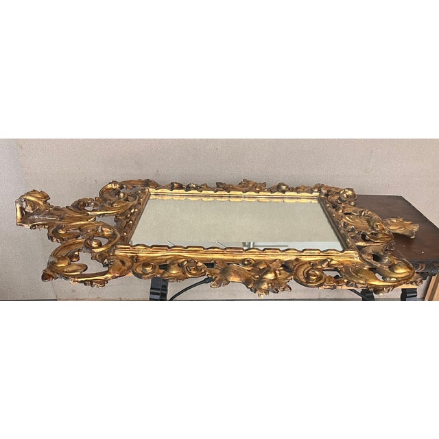 19th French Empire Period Carved Gilt Wood Mirror For Sale - Image 17 of 18