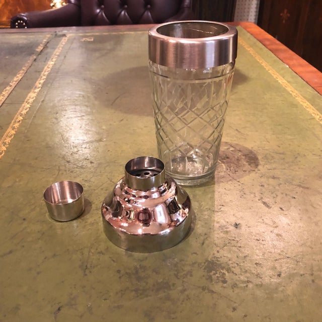 Late 20th Century Cut Crystal Cocktail Shaker For Sale - Image 4 of 5