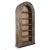 Solid salvaged wood bookcase with elegant simple arch design. Features a charcoal wash finish adds to the texture of the...
