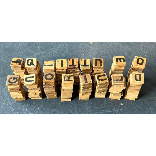 Vintage Monumental Wood Scrabble Board Game Table For Sale - Image 15 of 17